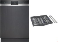 SN53HSS3BD Teilintegrierter Einbau-Geschirrspüler 60 cm bestehend aus SN53HS03BD + SZ36DX04 gebürsteter Stahl