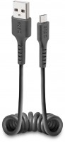 USB > Micro-USB Spiralkabel (17cm) schwarz