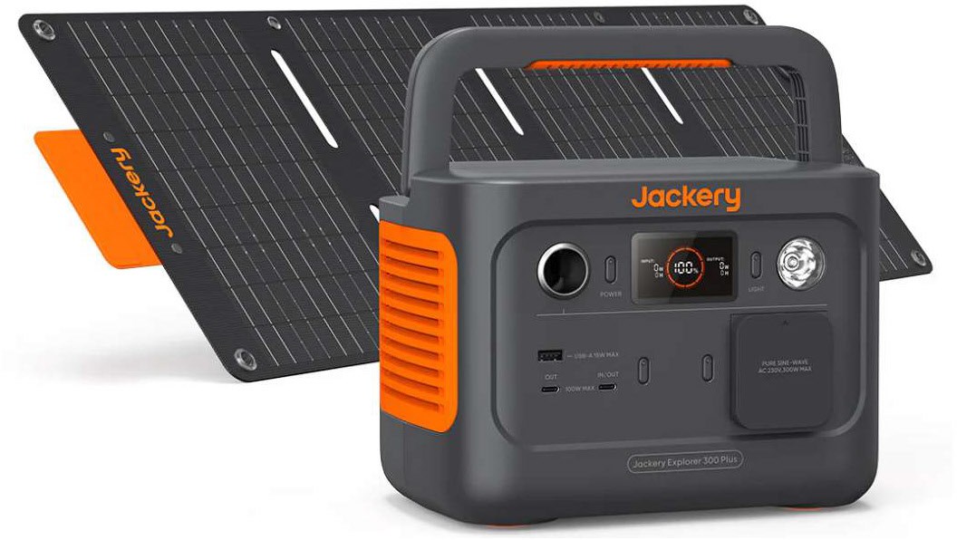 Explorer 300 Plus (288Wh) mobiles Solar-Komplettset inkl. 40W Solar Panel schwarz/orange