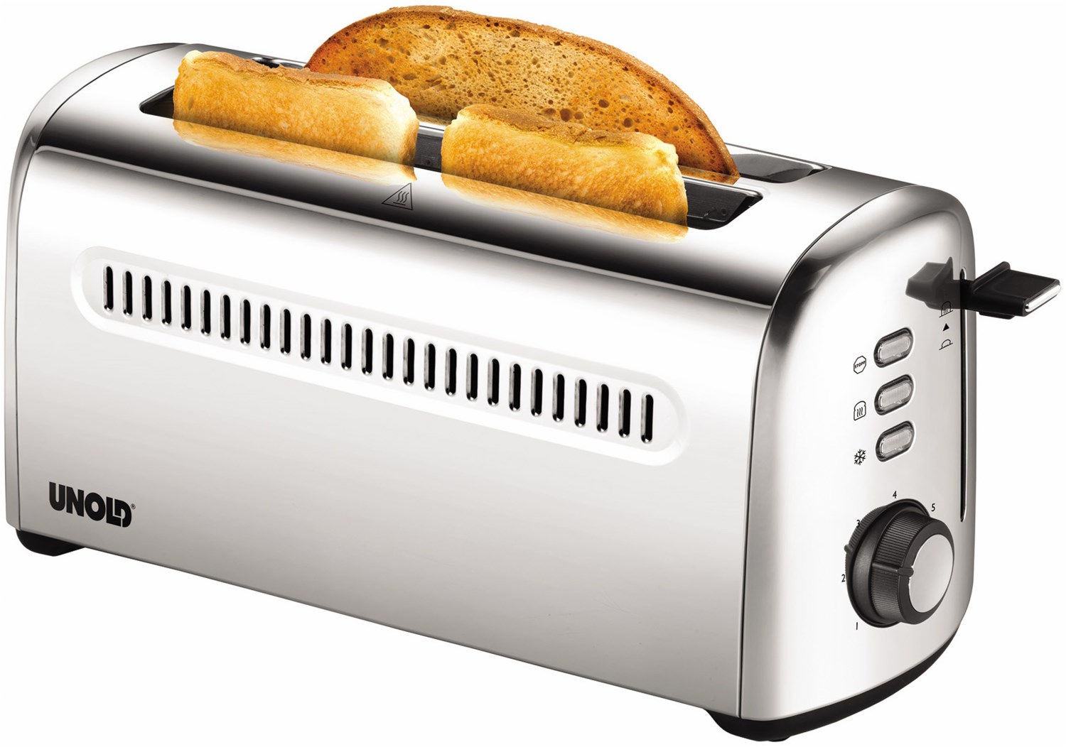 38366 4er Retro Langschlitz-Toaster edelstahl