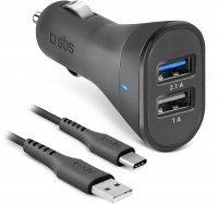 Dual USB KFZ-Ladegerät (10W) schwarz