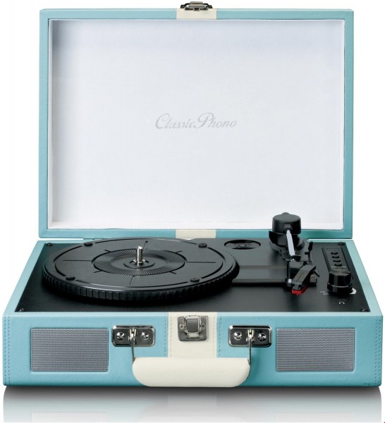 TT 110 Plattenspieler mit Bluetooth blau/weiß