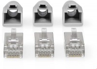 CCBW89370GY RJ45-Stecker (10Stk.) grau/schwarz/weiß