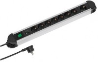 Alu Steckdosenleiste 8-fach (2m) Steckdosenleiste