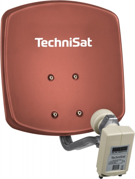 DigiDish 33 Universal-Twin-LNB Satellitenantenne Ziegelrot