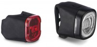 Fahrradlicht-Set Front-/Rück. LED schwarz