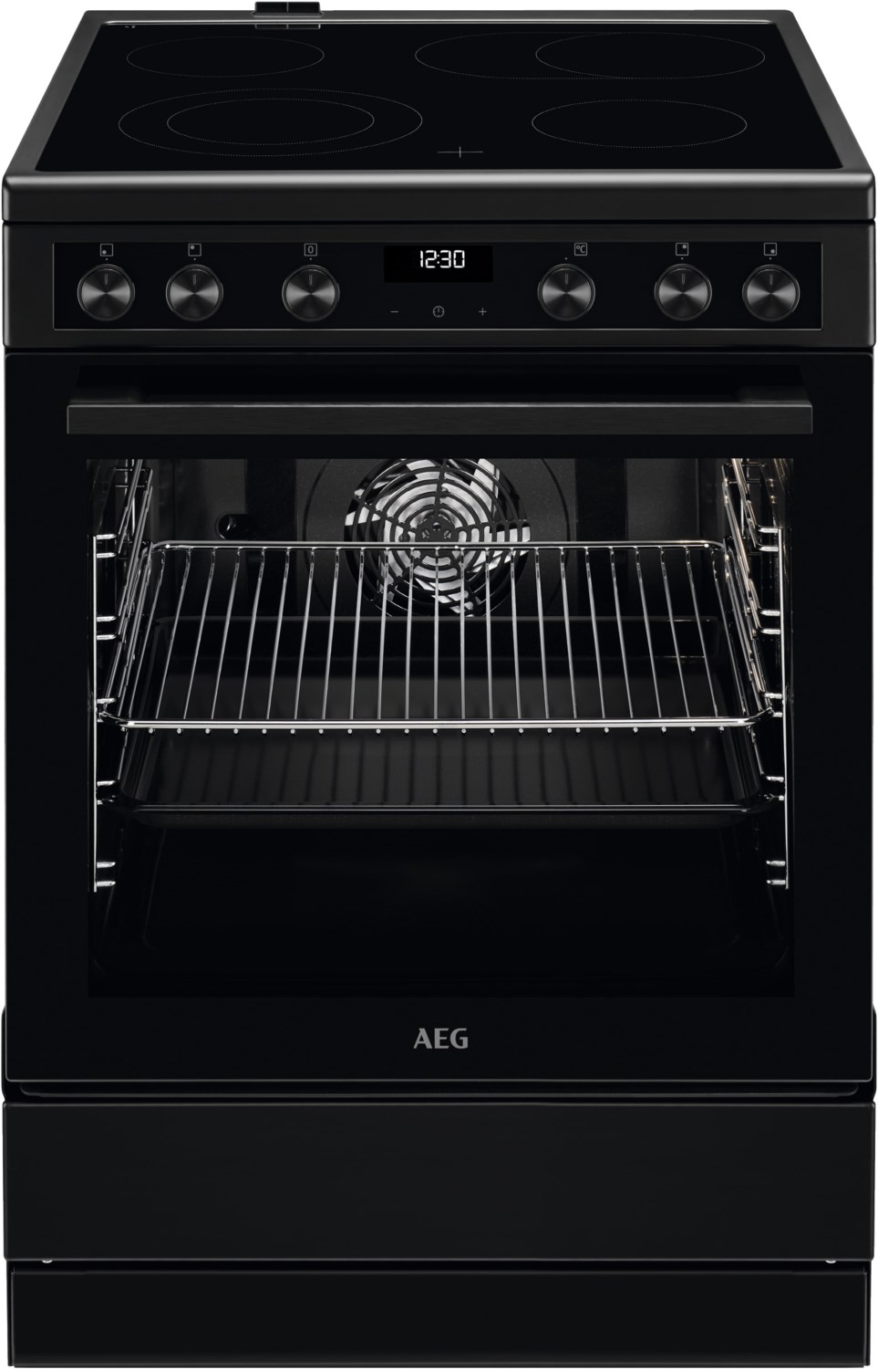 Image of CCB6446BBB Elektroherd mit Kochfeld mattschwarz, 73 l, Pizza-Stufe, 59,6 cm breit, A