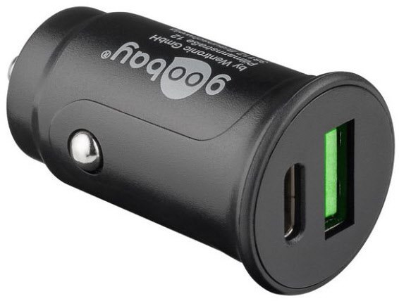 USB/Type-C Lade-Adapter (27W) 12/24V schwarz