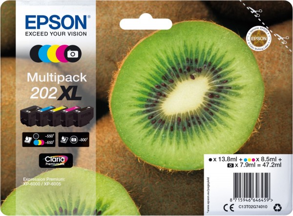202XL Claria Premium Multipack 5-farbig