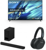 BRAVIA 3 II K-55XR35M2 Set 139 cm (55") LCD-TV mit LED-Technik schwarz inkl. ULT Wear Kopfhörer und HT-B600 Sounbar mit Subwoofer, 4K Ultra HD