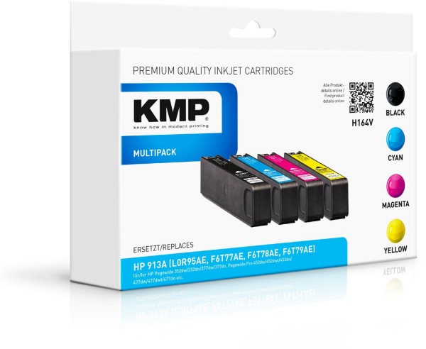 H164V Tinten-Multipack ersetzt HP 913A 4-farbig