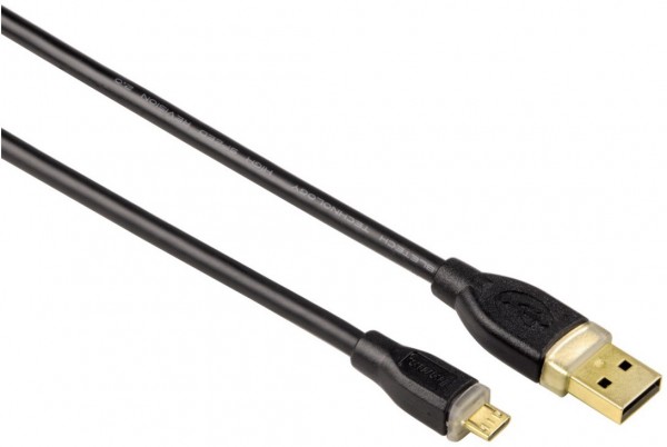 Verbindungskabel USB A-Micro B 1,8m schwarz