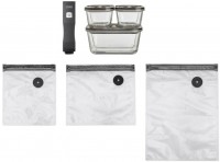 Vacu OneTouch Eco Set Akku Hand-Vakuumierer grau