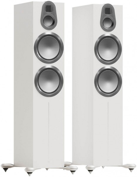 Gold 500 6G /Paar Stand-Lautsprecher weiß seidenmatt