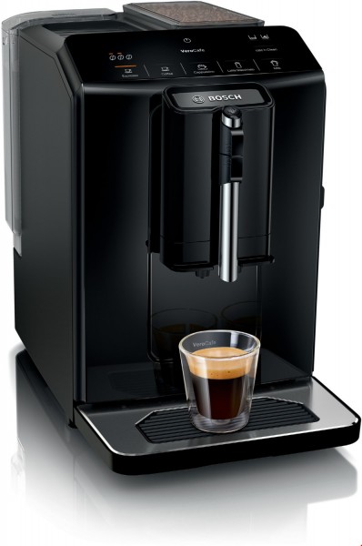 TIE20109 Kaffee-Vollautomat schwarz, Latte Macchiato/Cappuccino, Keramik-Mahlwerk, 15 bar, 1,4 l