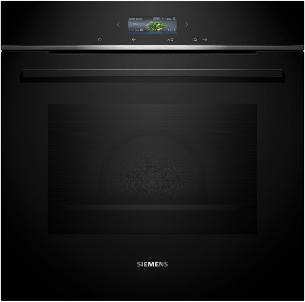 HB774G1B1 Einbaubackofen schwarz, 71 l, Pizza-Stufe, schnelles Vorheizen, WLAN, pyrolytische Selbstreinigung, 59,4 cm breit, A+, iQ700