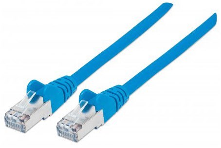 Patchkabel mit Cat7-Rohkabel S/FTP blau (1,5m)