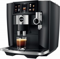 J8 twin Kaffee-Vollautomat Diamond Black (EA), Latte Macchiato/Cappuccino/Milchkaffee, Stahl-Kegel-Mahlwerk, 15 bar, 1,9 l, schwarz, Apps ladbar