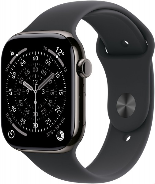 Watch Series 11 (46mm) GPS+5G Smartwatch Titan mit Sportarmband M/L schiefer/schwarz