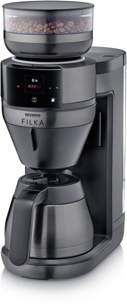 KA 4855 Filter-Kaffeemaschine mit integrierter Kaffeemühle und Thermokanne dark inox