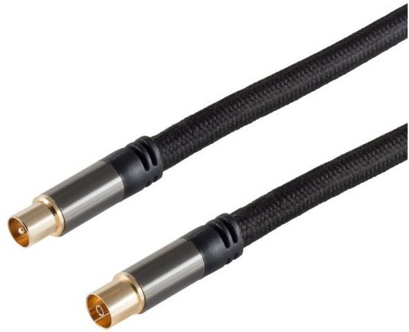 Antennen-Kabel Digital Koax (5m) Quadro Shielded schwarz