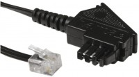 TAE-N-Steck.>Modul.-Steck. 6P2C, 3m Telefonkabel schwarz