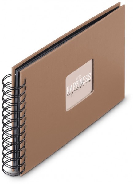 Spiral-Album Fine Art 24x17cm 50 schwarze Seiten braun
