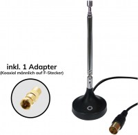 FM/DAB+ Stabantenne Radio Rod inkl. Adapter