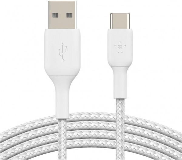 USB Type-C > USB Kabel (1m) ummantelt weiß