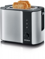 AT 2589 Kompakt-Toaster edelstahl-gebürstet/schwarz