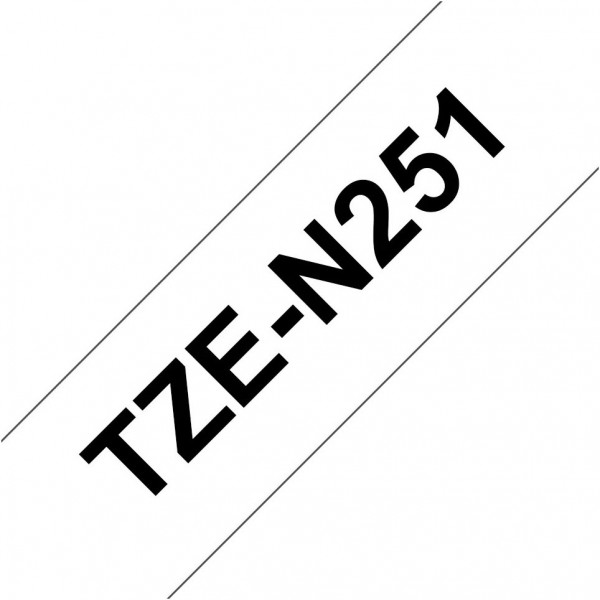 TZe-N 251 Schriftband weiß/schwarz