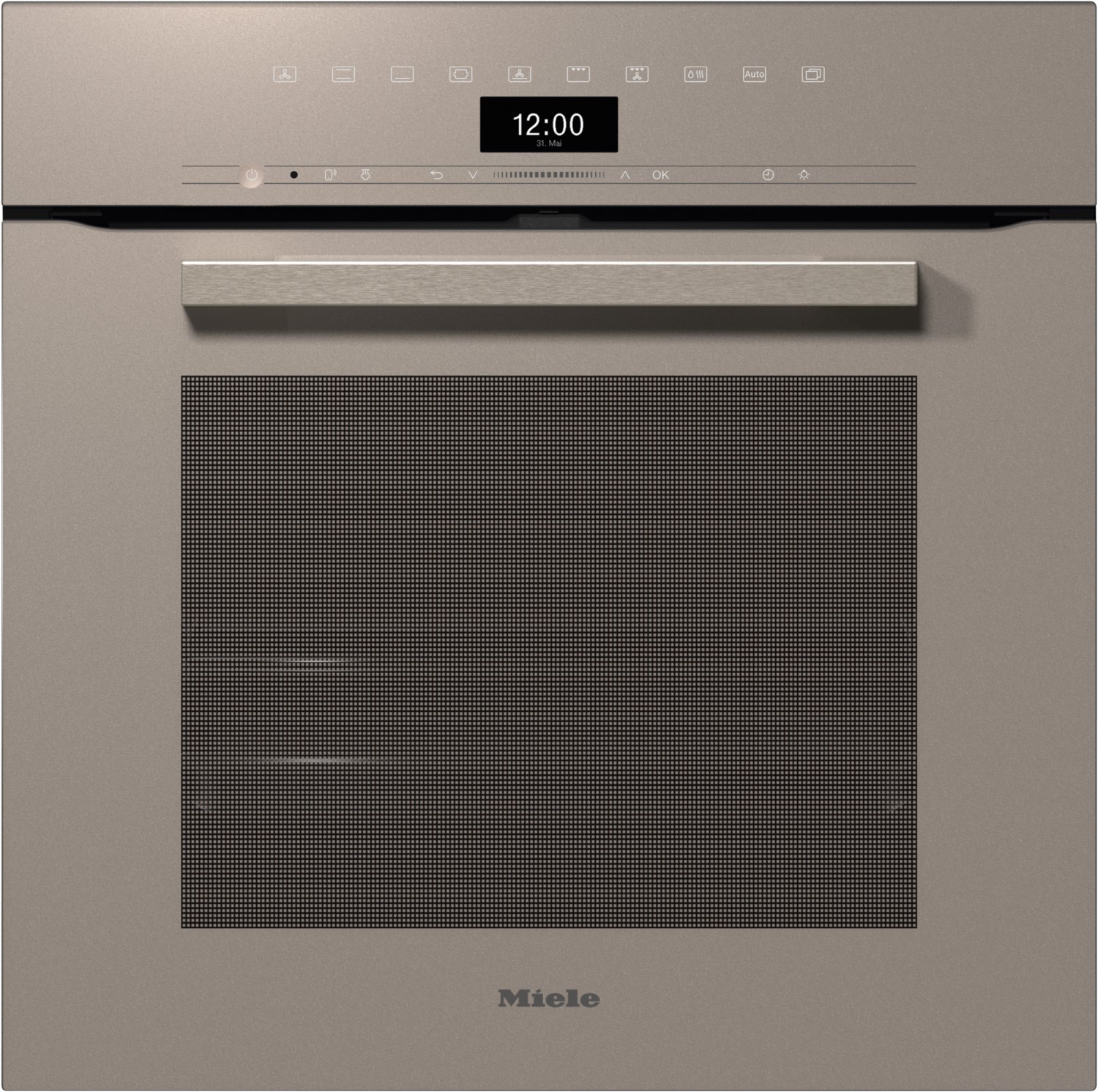 H 7460 B Einbaubackofen pearlbeige, 76 l, schnelles Vorheizen, Rückwand katalytisch beschichtet, 59,5 cm breit, A+