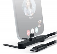 USB Type-C Kabel (1m) mit Standfunktion schwarz