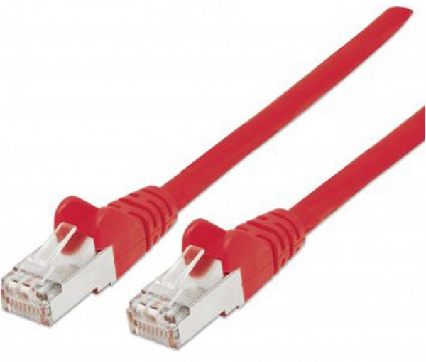 Patchkabel mit Cat7-Rohkabel S/FTP rot (0,25m)