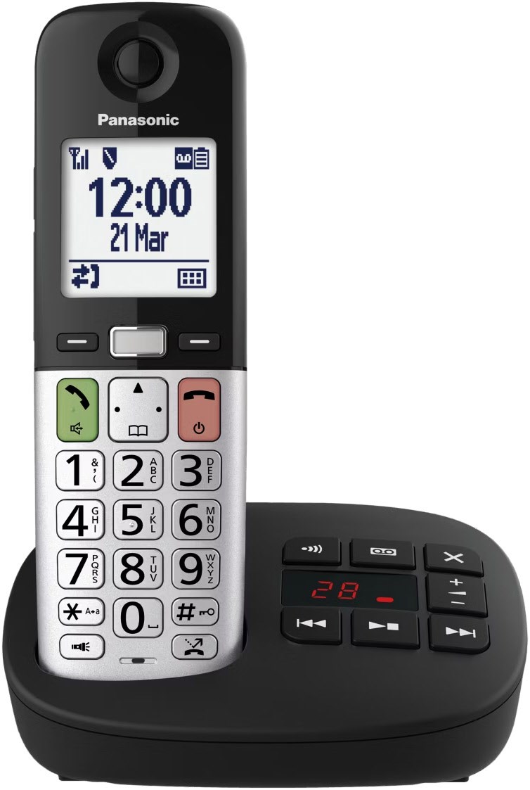 KX-TG6821GB Schnurlostelefon mit Anrufbeantworter schwarz