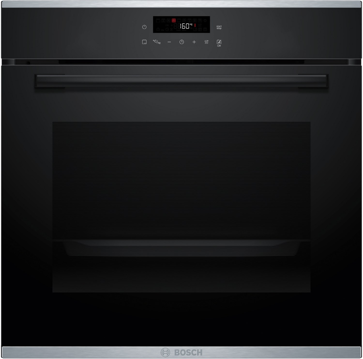 HBA271BB3 Einbaubackofen schwarz, schnelles Vorheizen, pyrolytische Selbstreinigung, 59,4 cm breit, A+, Serie 4