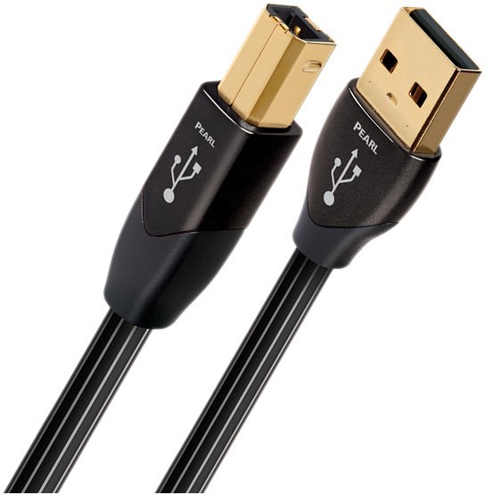 Pearl USB A>B (0,75m) USB-Kabel schwarz/weiß