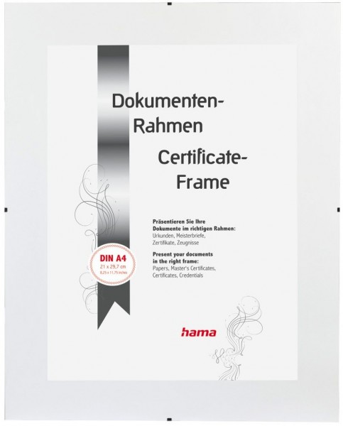 Rahmenloser Bildhalter Clip-Fix Anti-Reflex-Glas, 21x29,7cm