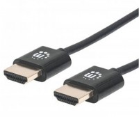 HDMI-Kabel ultradünn (0,5m) mit Ethernet schwarz