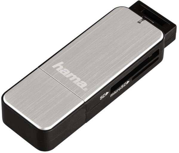 USB 3.0 SD-/microSD-Kartenleser silber