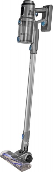 Viola VC6 Akku-Stielstaubsauger anthrazit/silber, 300 W, 60 min Laufzeit, HEPA-Filter, 0,8 l Staubvolumen, Display, Elektro-Bodenbürste