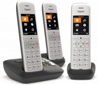 CE575A Trio Schnurlostelefon mit Anrufbeantworter silber/schwarz