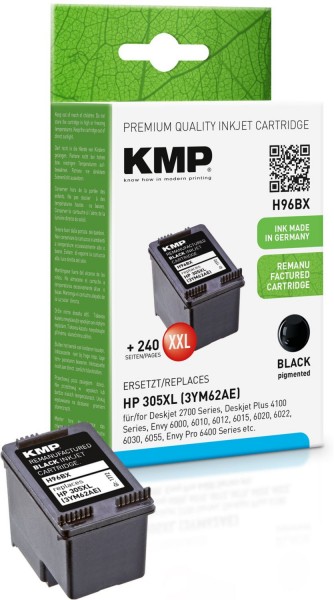 H96BX (480S.) Tintenpatrone ersetzt HP 305XL (3YM62AE) schwarz