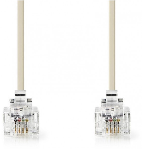 TCGP90200IV20 RJ11-Kabel (2m) RJ11-Stecker>RJ11-Stecker elfenbein