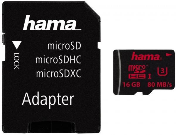 microSDHC (16GB) UHS Speed Class 3