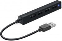 Snappy Slim 4-Port USB-Hub schwarz