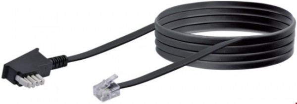 Telefonkabel TAE (10m) TAE-N Stecker > RJ11 Stecker schwarz