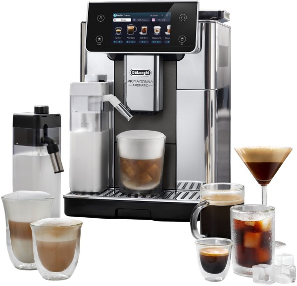 ECAM630.75.TSM PrimaDonna Aromatic Kaffee-Vollautomat, Latte Macchiato/Cappuccino/Milchkaffee, 19 bar, 2,2 l