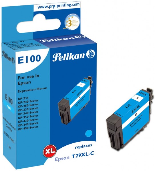 E100 Tintenpatrone ersetzt Epson T29XL C cyan
