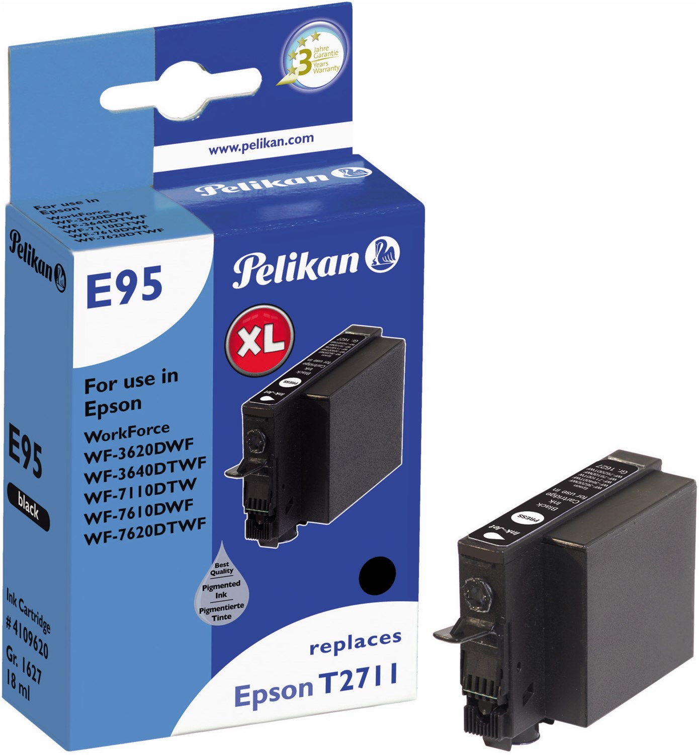 E95 Tintenpatrone ersetzt Epson T27114010 schwarz